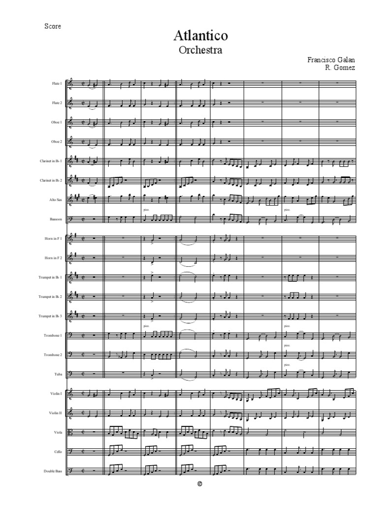 Atlantico Full Orchestra Score PDF