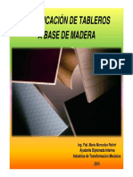 Clasificacíón de Tableros A Base de Madera