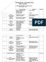 English Program - Teaching Plan The 3 Grade