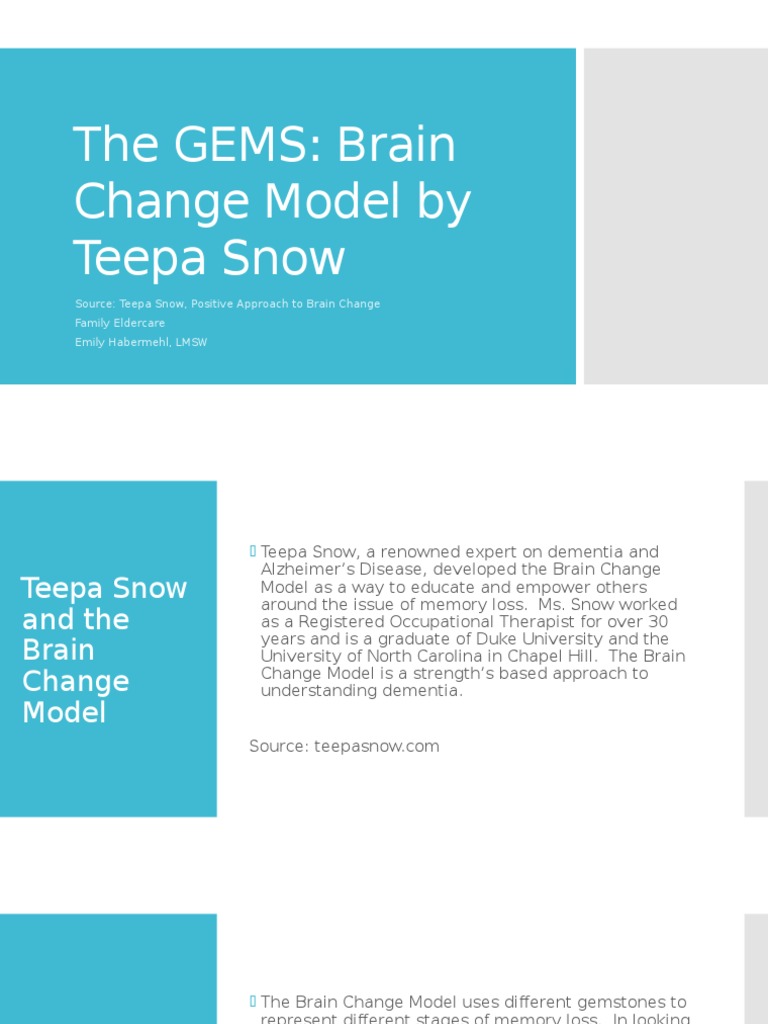 The Gems Brain Change Model | PDF | Dementia | Alzheimer's Disease