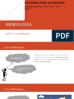 Aula 02 - Ciclo Hidrológico