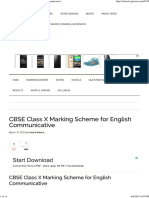 CBSE Class X Marking Scheme For English Communicative
