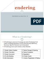 E-Tendering: Professional Practice - Ii