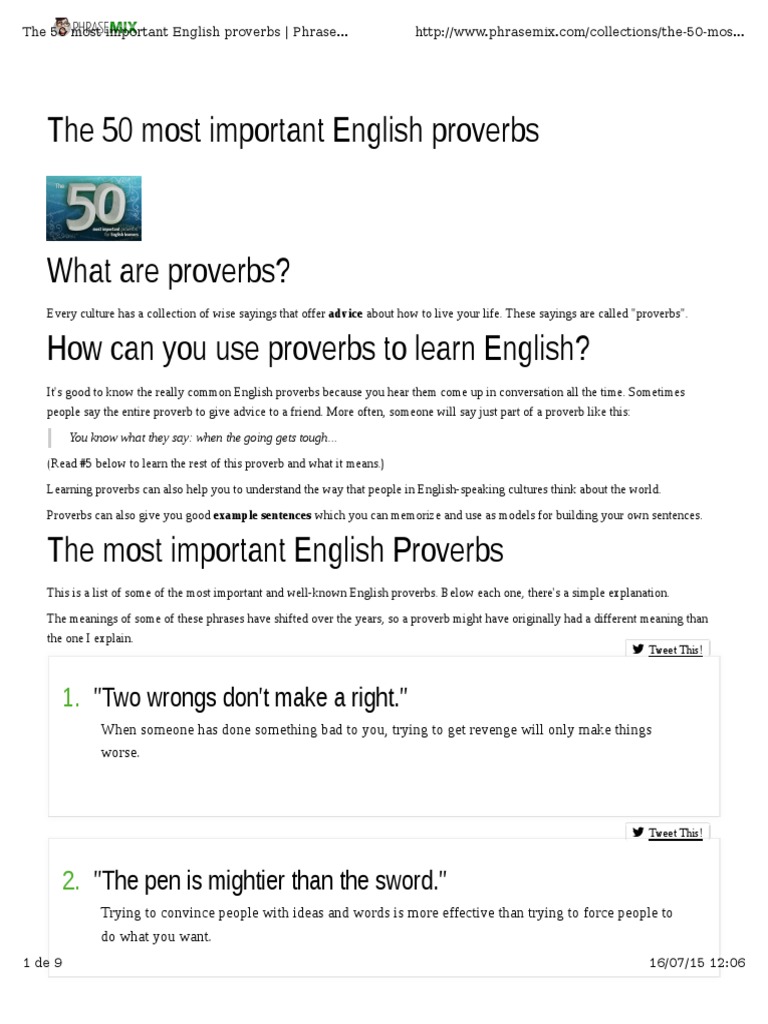 2 minute speech on any proverb image