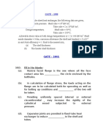 GATE EXAM QUESTIONS - PRESSURE VESSELS AND HEAT EXCHANGERS