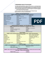 Tax Free Holiday Itemized List