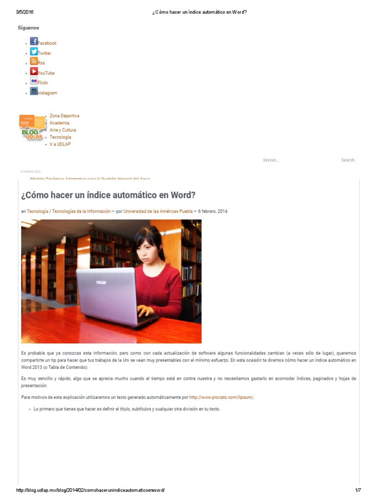 Cómo Hacer Un Índice Automático en Word | Point And Click  