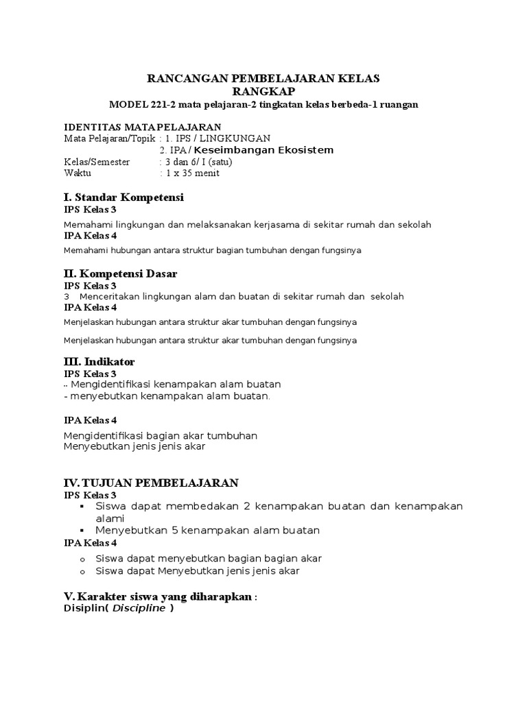 Download Contoh Rpp Kelas Rangkap Pics Serverupsus