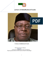 The Departure of AbdulRasheed Yesufu