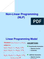 Non-Linear Programming (NLP) Models and Techniques