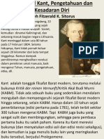 Immanuel Kant & Filsafat Pengetahuan - Makalah Fitzerald Kennedy Utk Sesi Ke-4 Kelas PU 2016