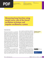 Measuring lung function using sound waves