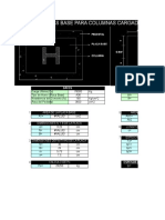 Excel para Placas base para columnas de acero cargadas axialmente siguiendo el método LRFD