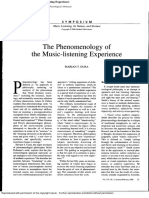 The Phenomenology of Music Listening Experience PDF