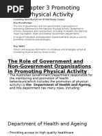 Chapter 3 Promoting Physical Activity: Learning Intention (From VCAA/Study Guide) Key Knowledge