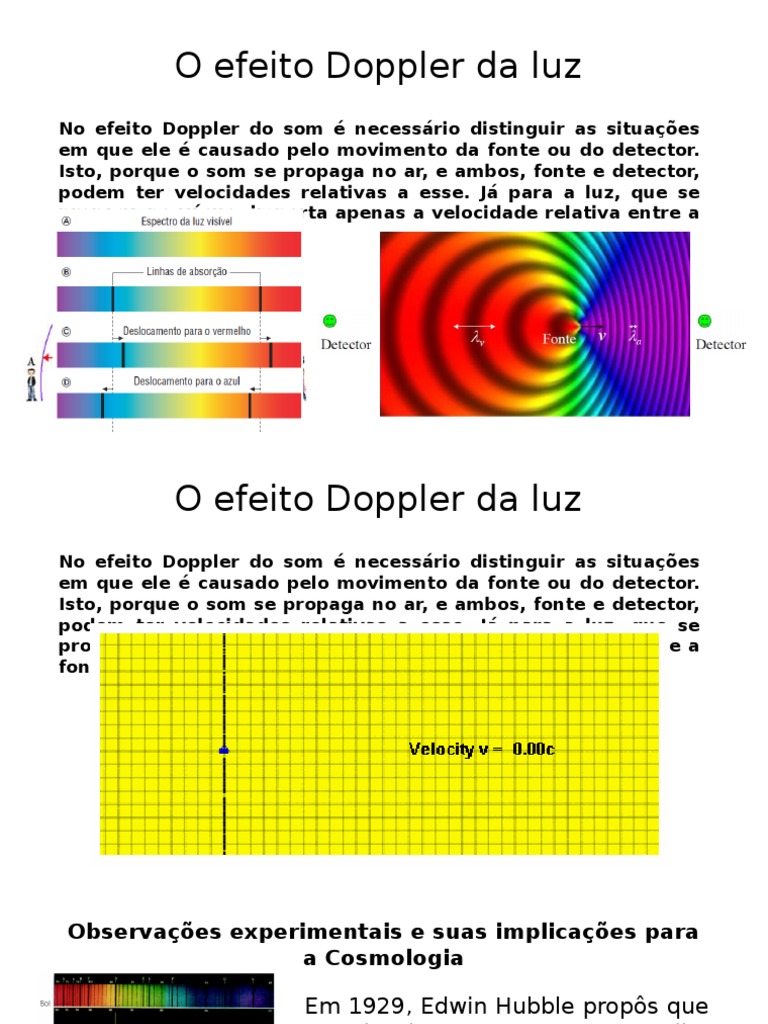 Relatividade - O Efeito Doppler Da Luz | Download grátis PDF | Efeito ...