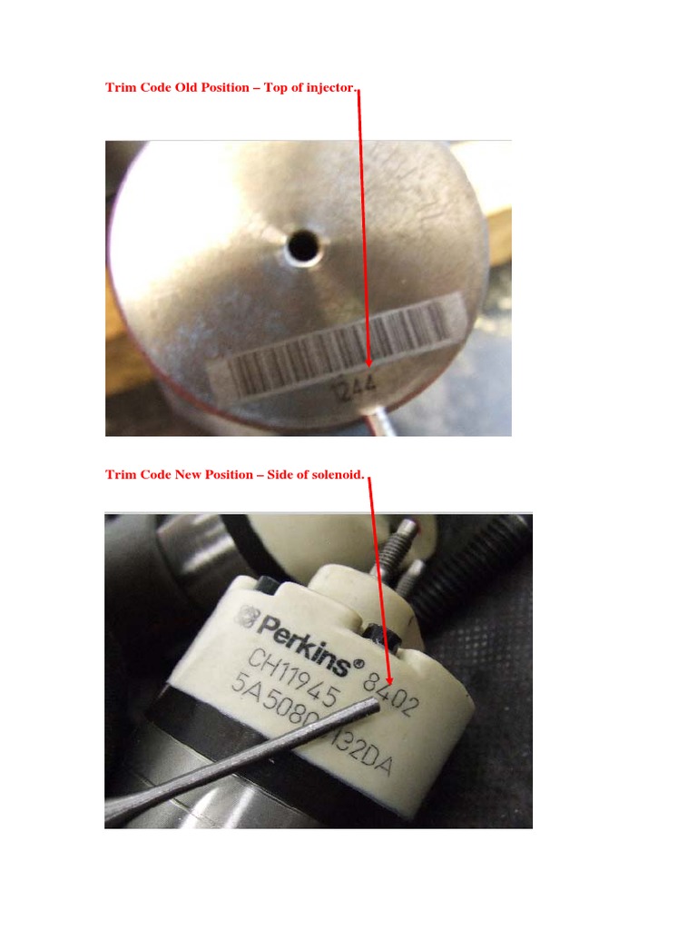 Injector Trim Code Position Changes | PDF
