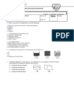 PRUEBA CIENCIAS NATURALES 4° LA MATERIA