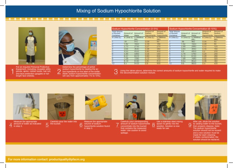 Sodium Hypochlorite Mixing Guide | PDF