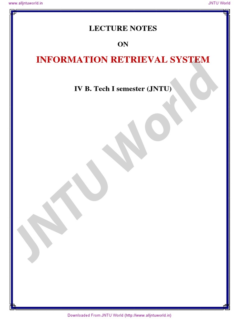 Information Retrieval Systems | PDF | Search Engine Indexing ...