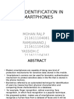 User Identification in Smartphones: Mohan Raj.P 211611104081 Ramjianand.J 211611104106 Yassidh.C 211611104161