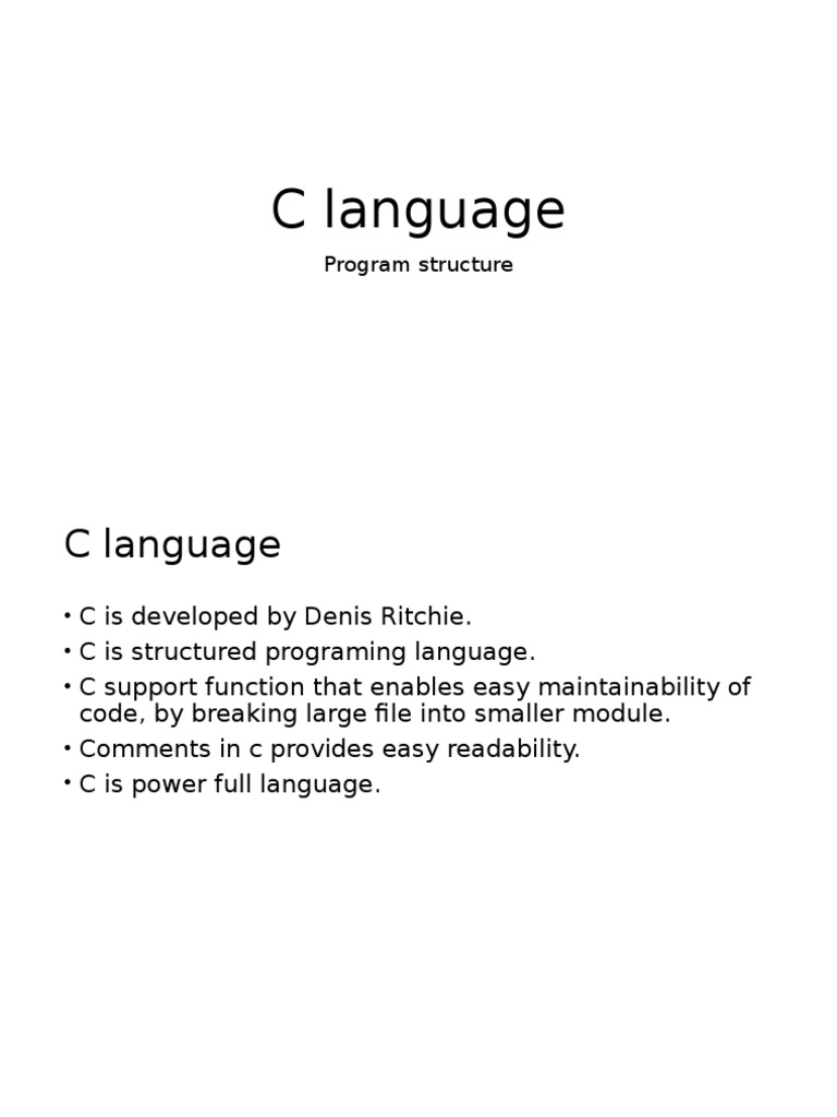 C Language: Program Structure | PDF