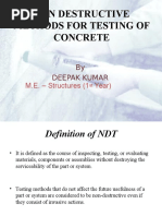 Non Destructive Methods For Testing of Concrete