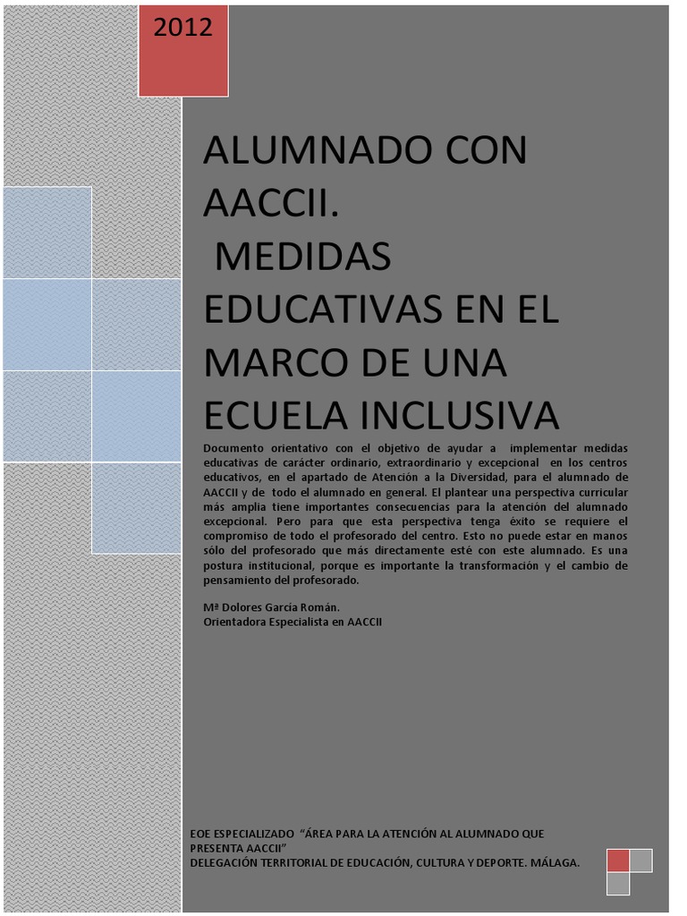 Medidas Educativas para AACCII | PDF | Dotamiento intelectual | Plan de ...