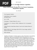 Christopher T. Glumb v. Robert Honsted, Warden Fci, U.S. Parole Commission, 891 F.2d 872, 11th Cir. (1990)