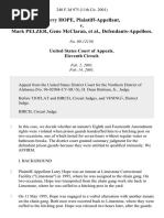 Larry Hope v. Mark Pelzer, Gene McClaran, 240 F.3d 975, 11th Cir. (2001)