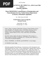 Linea Area Nacional De Chile S.A., D/B/A Lan-Chile Airlines v. Doris Meissner, Commissioner of Immigration and Naturalization Service, United States Department of Justice, 65 F.3d 1034, 2d Cir. (1995)