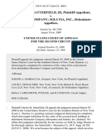 Charles M. Satterfield, III v. Monsanto Company Solutia, Inc., 238 F.3d 217, 2d Cir. (2001)