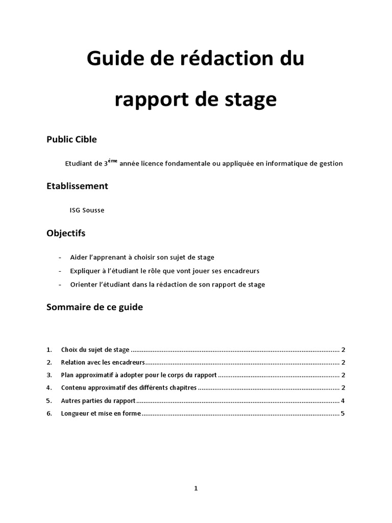 Guide Rapport Stage Informatique PDF Application Baccalaur at 