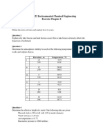 CDB 3022 Environmental Chemical Engineering Exercise Chapter 4