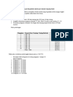 Uji Akurasi Dengan Cross Validation