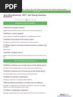 Java Miscellaneous, AWT and Swing Interview Questions: Point