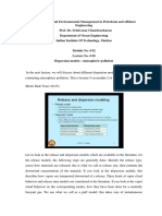 Dispersion Models - Atmospheric Pollution