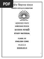 Session 2015-16 Class Xi English Core Study Material