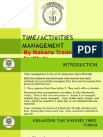 Time/Activities Management: by Nakuru Training Institute