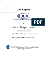 UBL Internship Report 2016