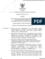 Peraturan Menteri Keuangan Nomor 162/PMK.05/2013