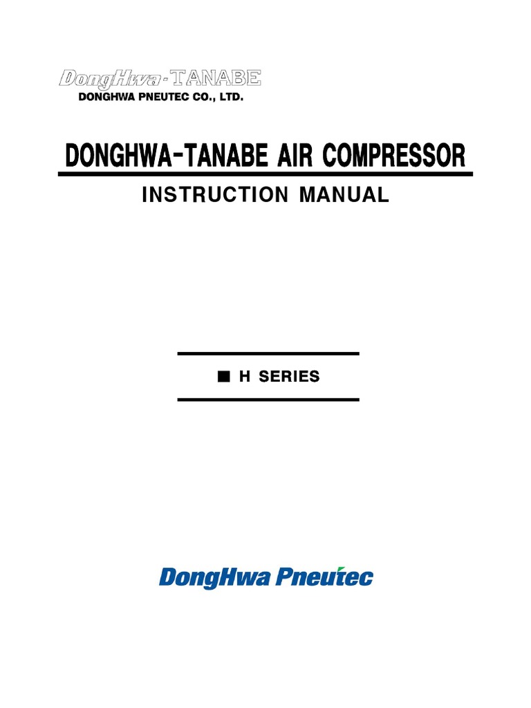 Donghwa-Tanabe H-Series Manual | PDF | Gas Compressor | Valve