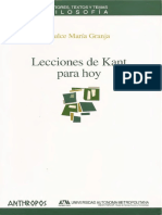 Dulce M Granja - Lecciones de Kant para Hoy PDF