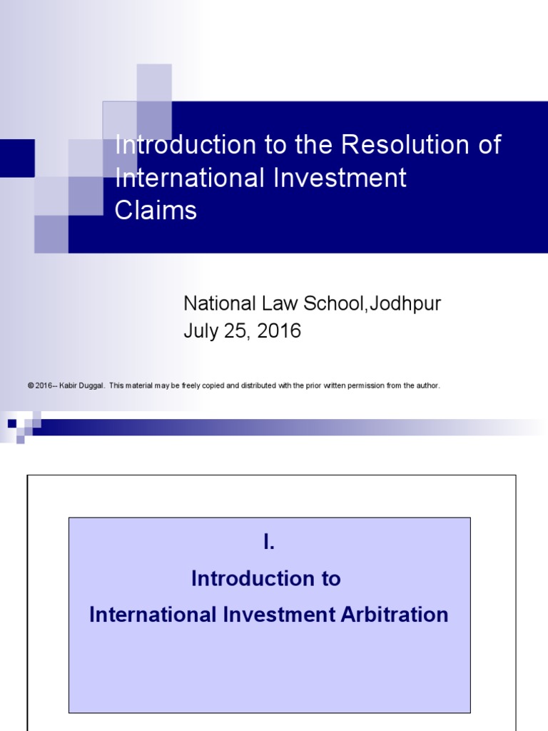 International Investment Law | PDF | Arbitration | Common Law