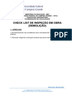 Check List Fiscalização Obra