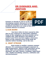 Summer Diseases and Its Prevention: 1.sun Burn