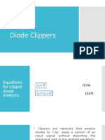 Diode Clipper Circuit Analysis and Equations