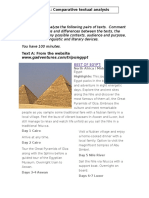 Paper 1: Comparative Textual Analysis: Best of Egypt