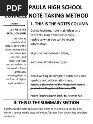 cornell note taking