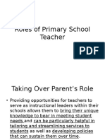 Roles of Primary School Teacher